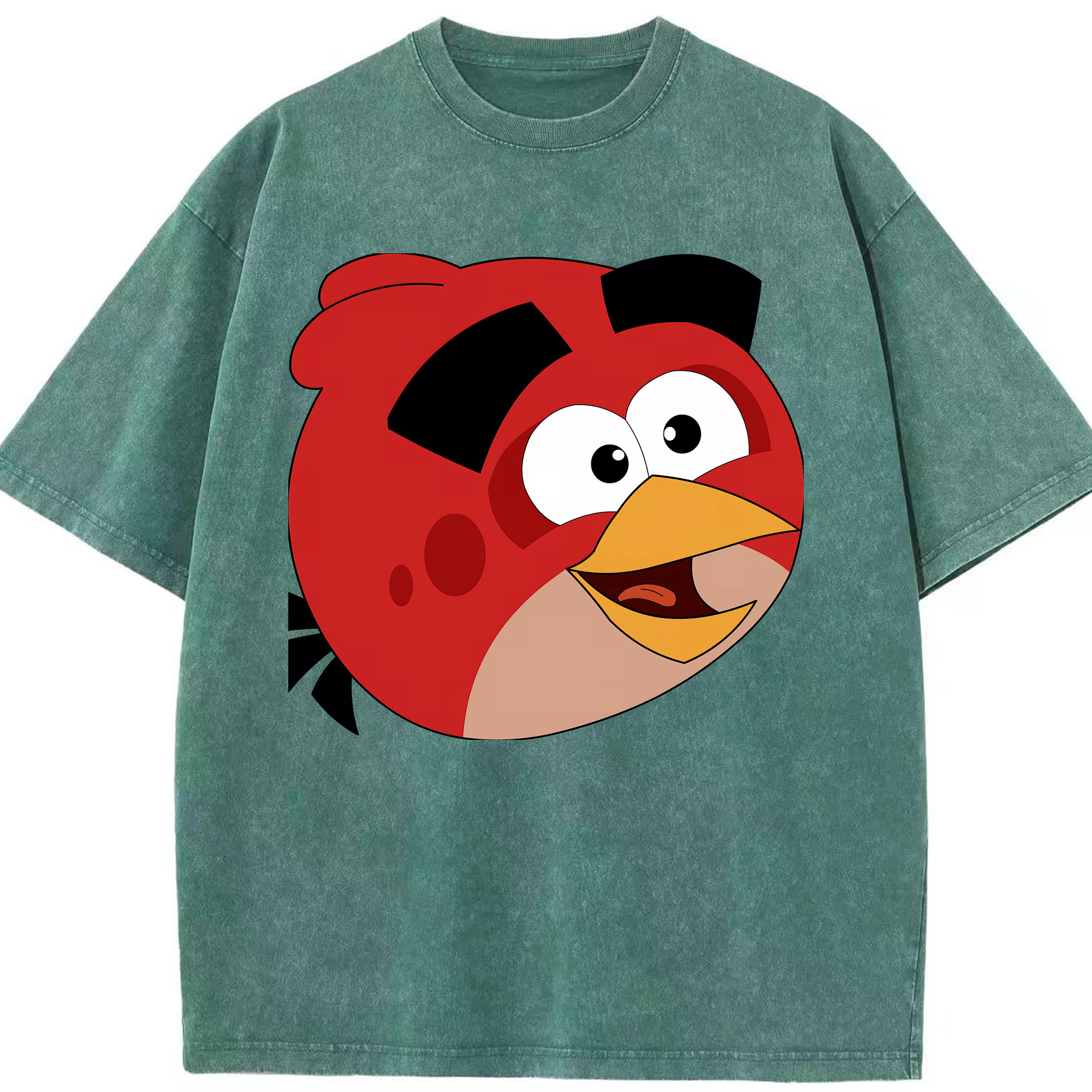 （画像用） Angry Birds アングリーバード 綿100% ヴィンテージ風 半袖Tシャツ（フロントプリント）